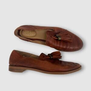 Franco Sarto Brown Leather Tassel Loafers Women’s 6.5M